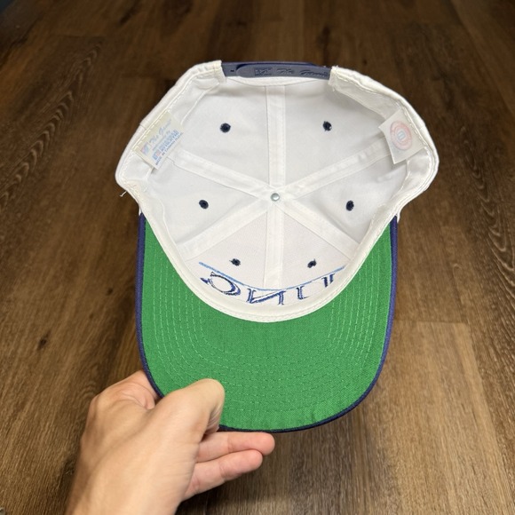 North Carolina‎ Tar Heels Snapback Hat The Game Split Bar Logo 90s Vintage Cap - Picture 6 of 8